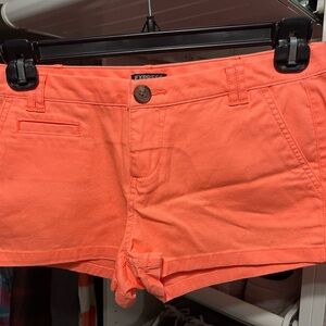 Express Orange Jean Shorts Vibrant Summer Style